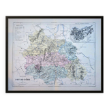 Puy-De-Dôme, carte ancienne, imprimée en 1883.