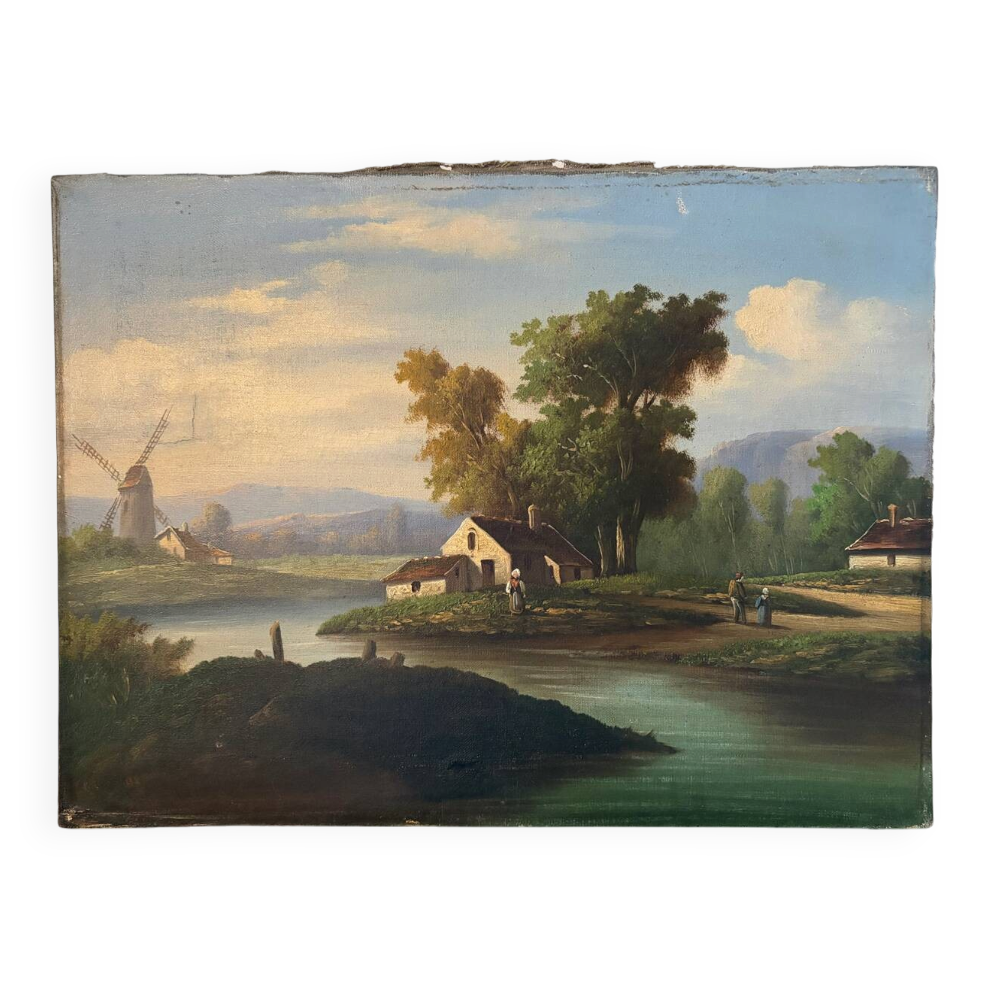19th-century Dutch landscape, signed