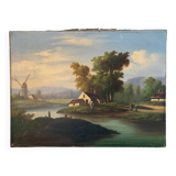 19th-century Dutch landscape, signed