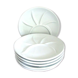 6 porcelain compartmentalized plates
