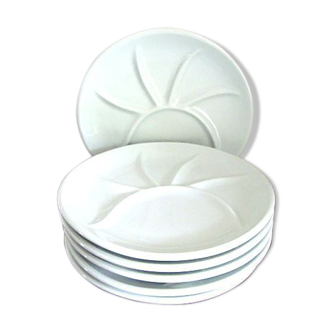 6 porcelain compartmentalized plates