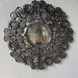 Vintage Mexican metal large mirror