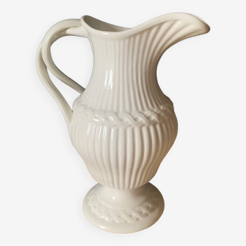 Gien earthenware white pitcher