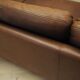 Brown leather sofa, Danish design, 1970s, production: Denmark