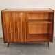 Mid-Century Modern walnut buffet with two compartments.