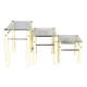 Beige Metal Nesting Tables, attributed to Yves Boutboul – 1970