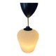 Small opaline glass pendant light, inverted tulip, Mid-Century.