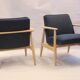Armchairs created by Mr. Zieliński year 60 blue fabric