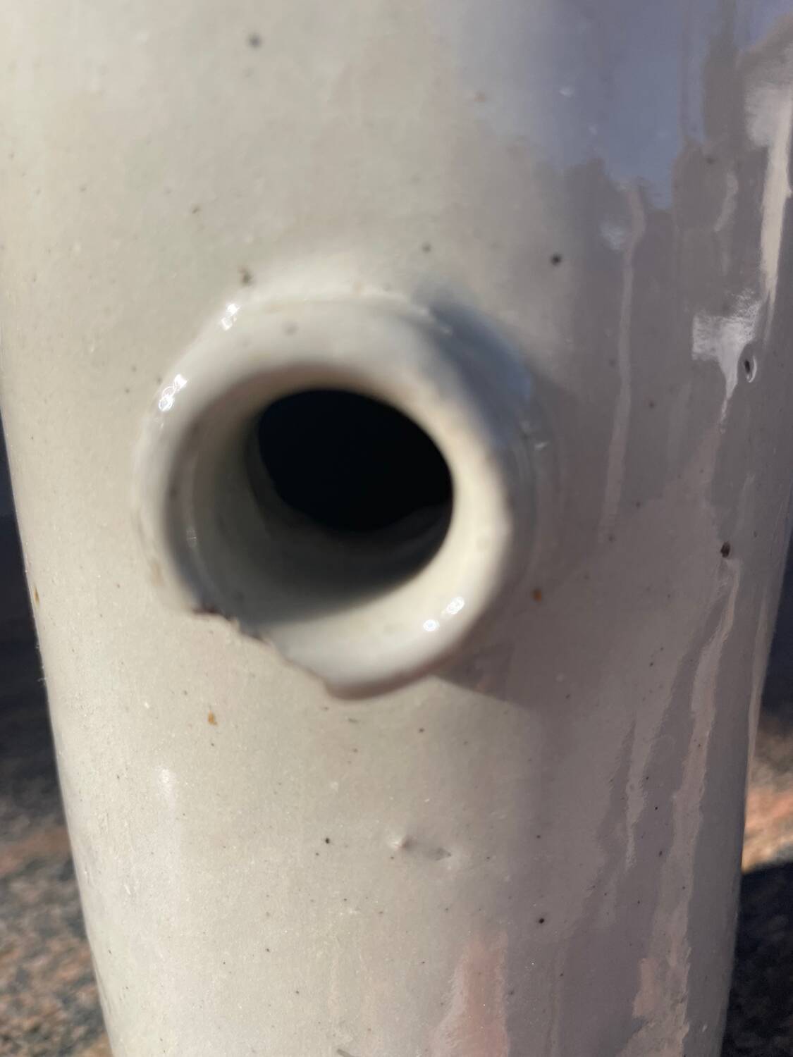 Antique glazed stoneware bottle