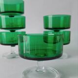 6 verres à pied coupes luminarc vert