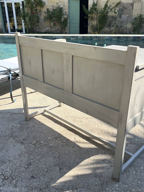 Meuble vintage relooké – ancien meuble téléphone, bois & blanc