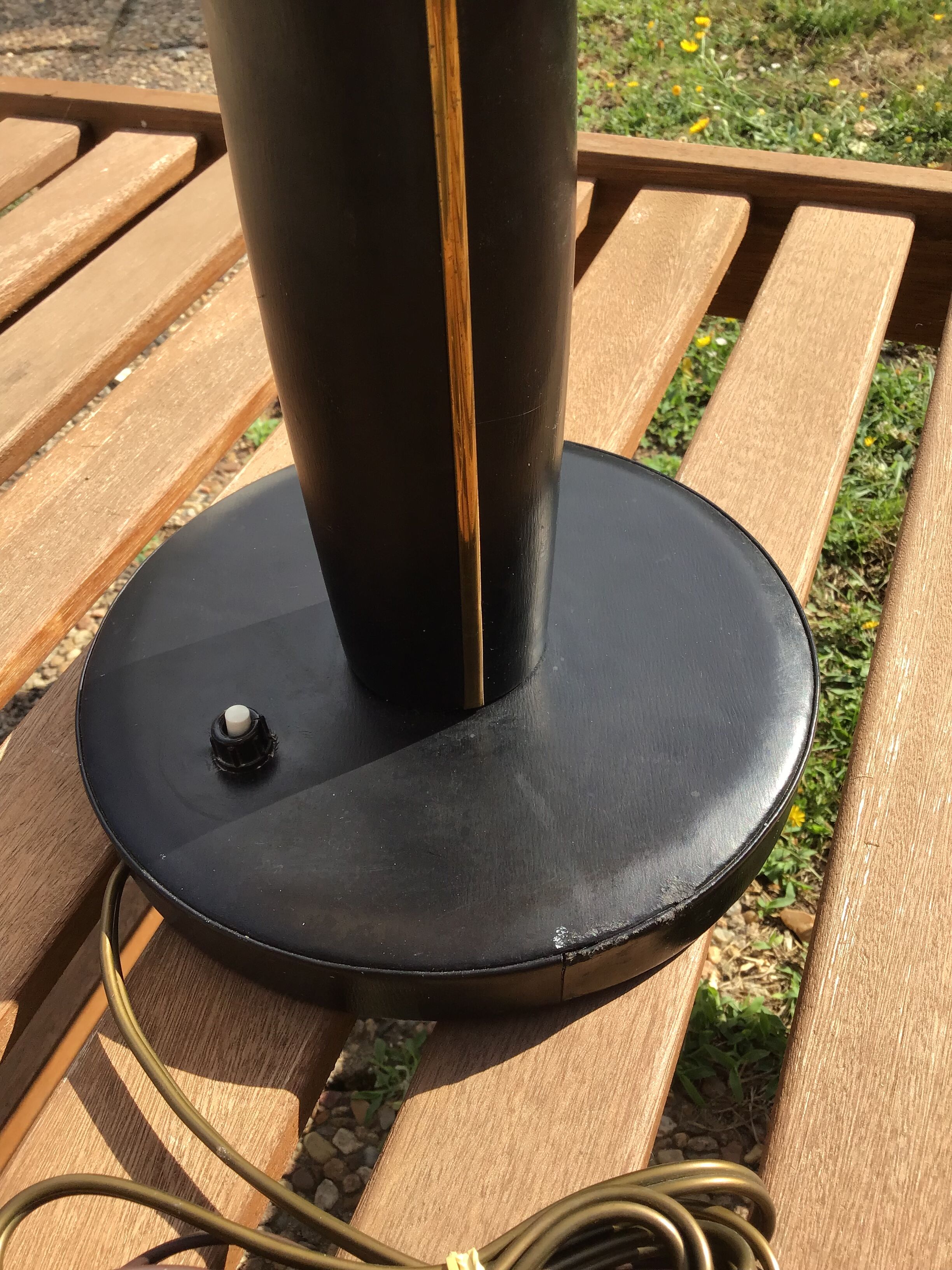 Vintage leather lamp