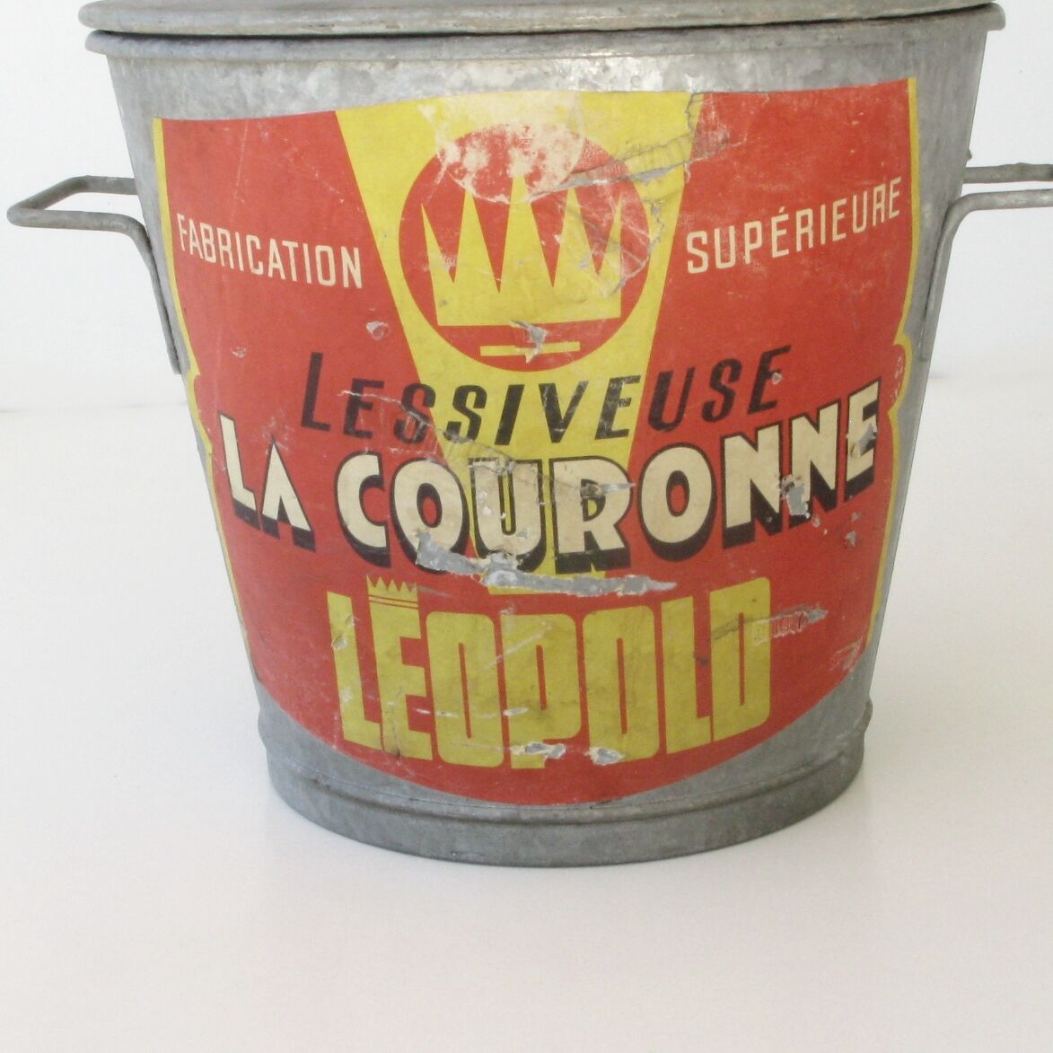 Antique washing machine the leopold crown - size 0 zinc folk art