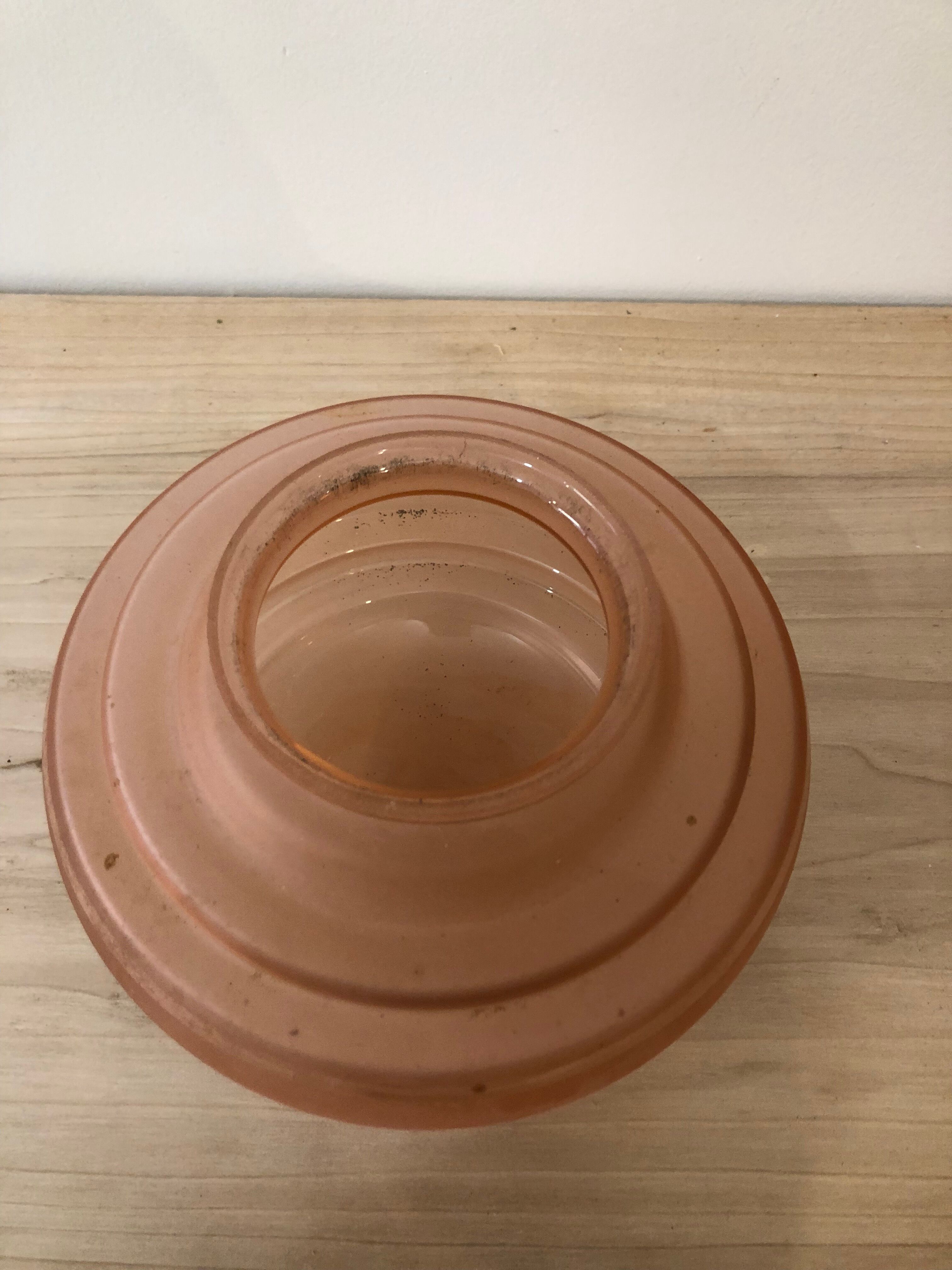 Pink glass ceiling lamp