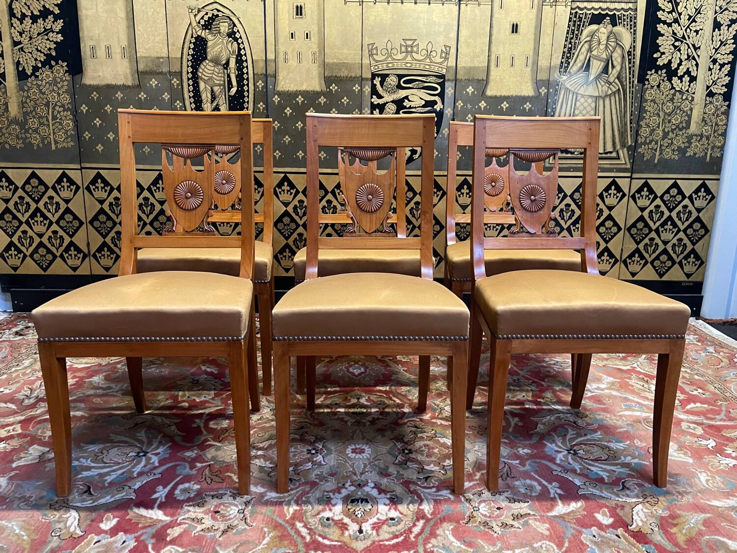 Suite of 6 Empire style chairs - Restaurarion
