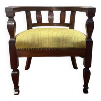 Fauteuil de bureau en acajou style Anglais