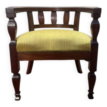 Fauteuil de bureau en acajou style Anglais