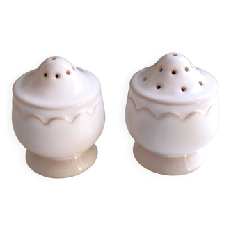 Duo salière poivrier porcelaine vintage