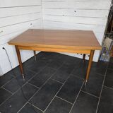 Vintage rectangular table with 2 extensions from the 60s