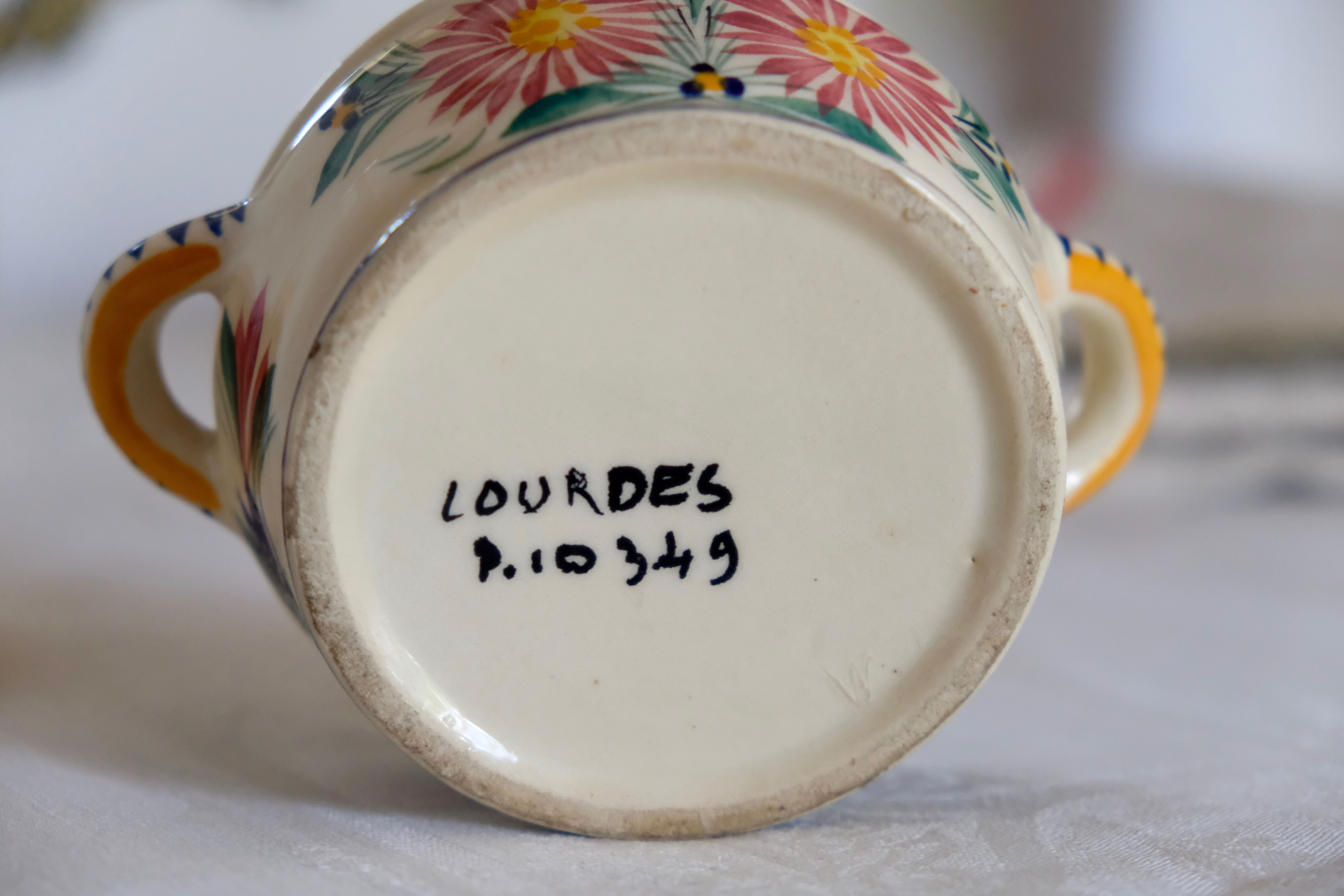 Pot à sucre sucrier faïence Quimper antique