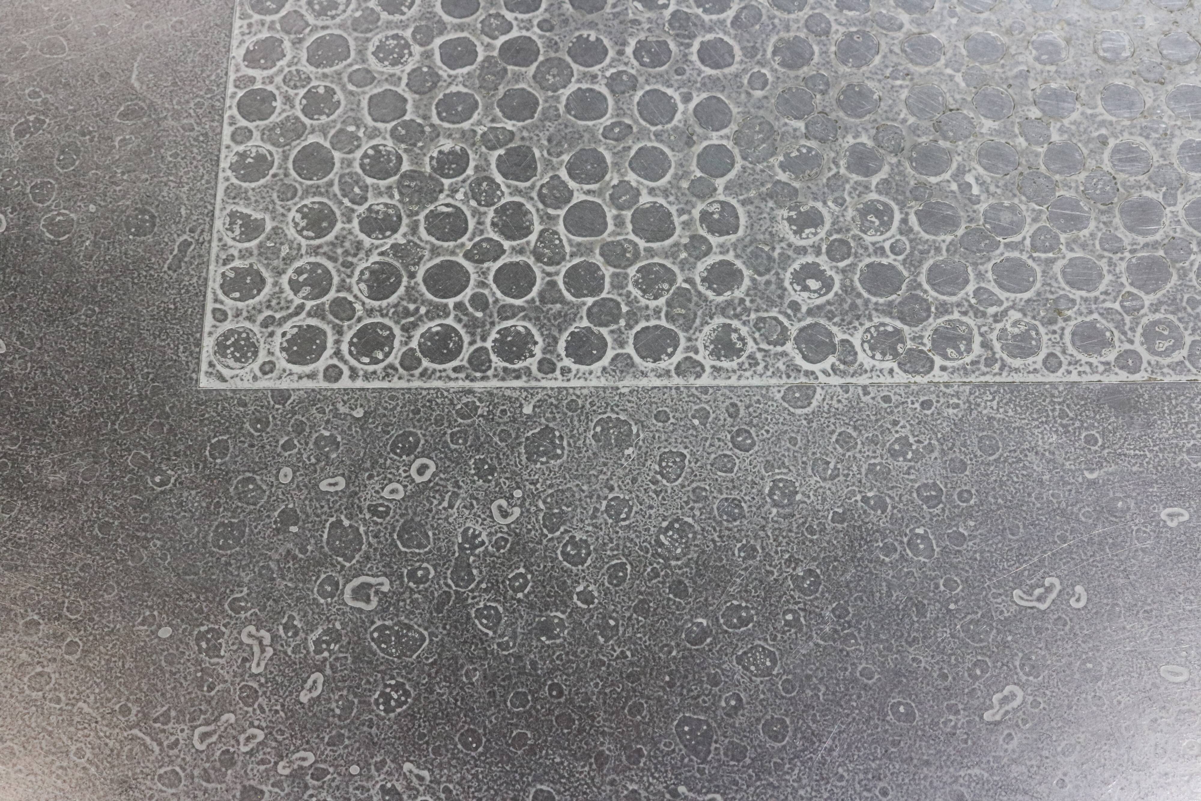 German design etched metal coffee table by Heinz Lilienthal