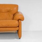 Grand Canapé Coronado Vintage en Cuir Marron par Tobia Scarpa pour C&B Italia