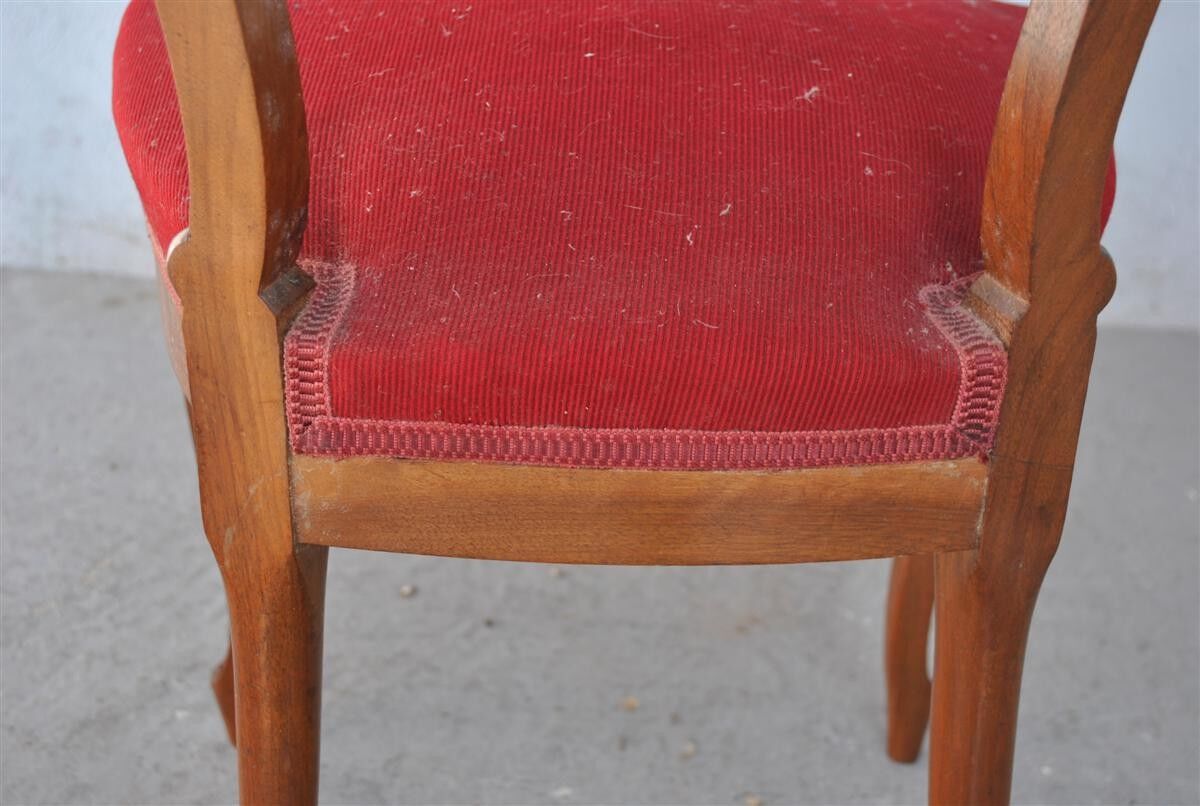 Pair of Chair Napoleon III period mahogany late XIXth