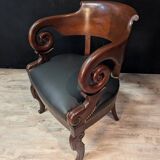 Empire armchair in mahogany