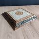 Old Italian Ceramic Trivet and Wooden Frame
