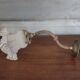 Vintage wall light, bronze swan neck and tulip globe wall light