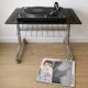 Vintage furniture on wheels in chrome and smoked glass – 70s/80s
