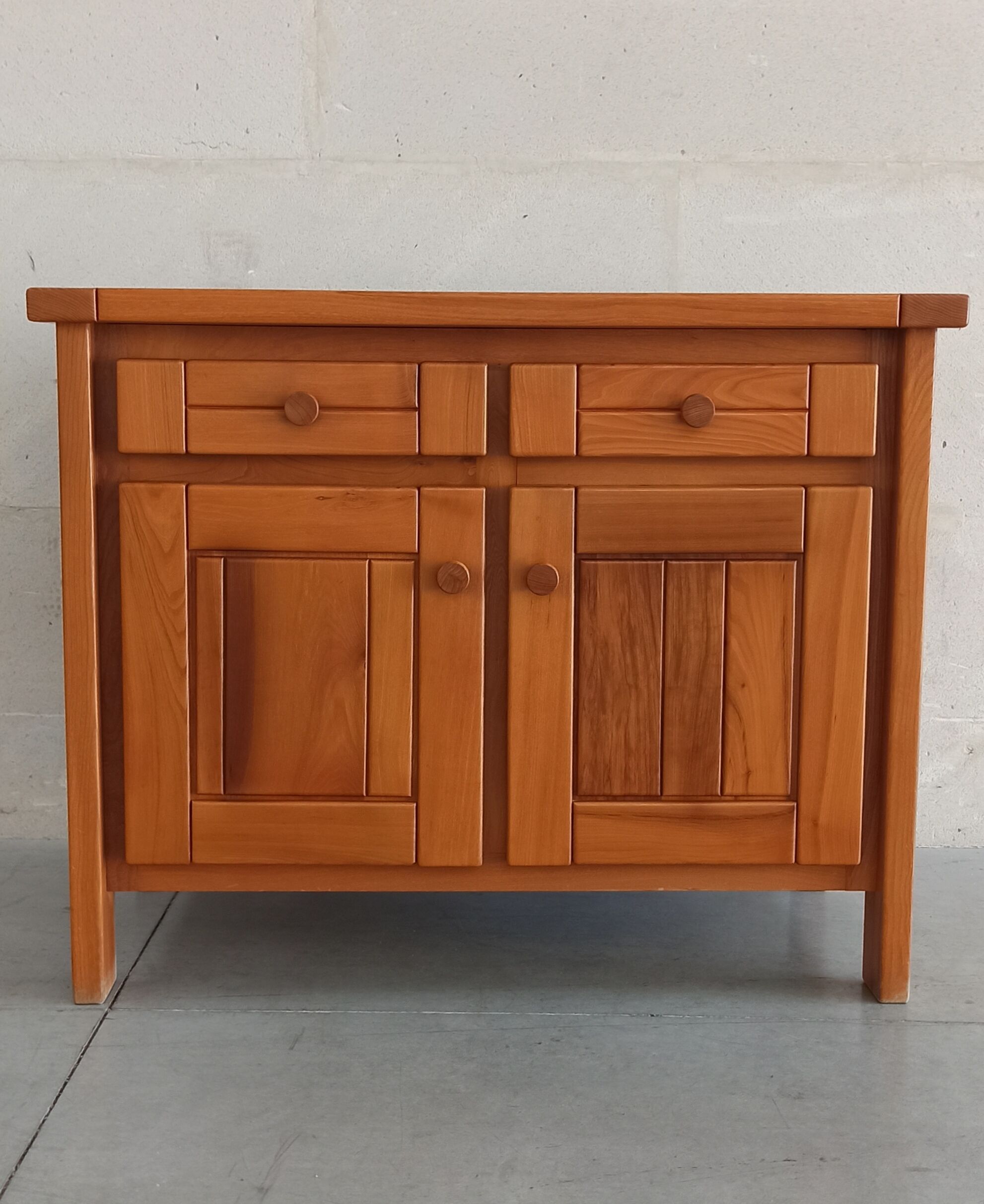 Elm sideboard Maison Regain, 80's
