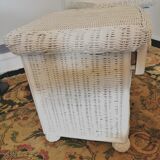 Paire tables de chevet rotin