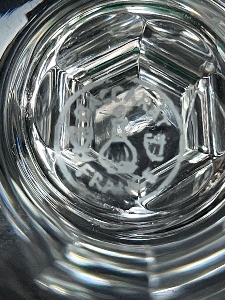 2 champagne glasses stamped Baccarat - Service Austerlitz