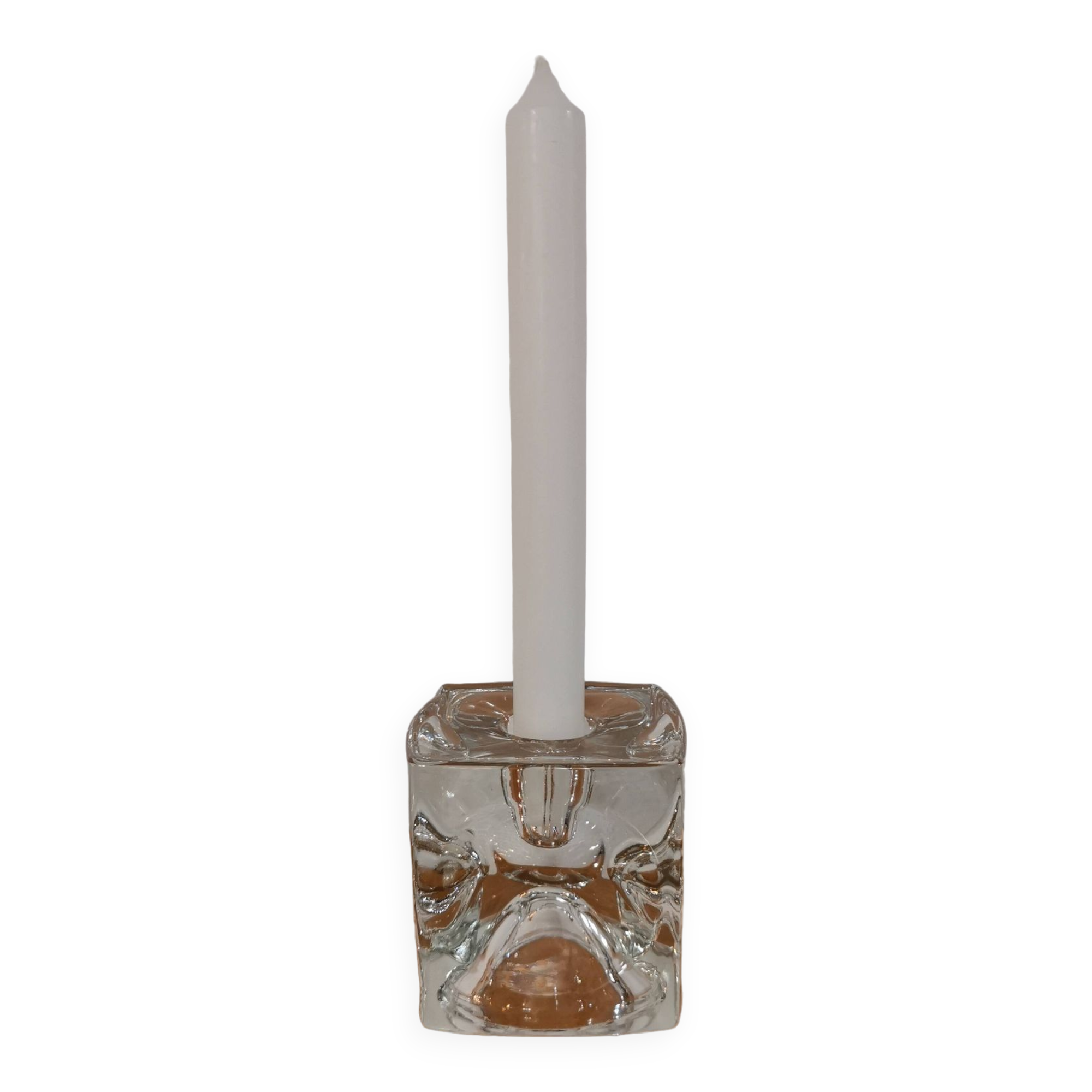 Bohemian crystal candle holder Rudolf Jurnikl for Rudolfova 60'S