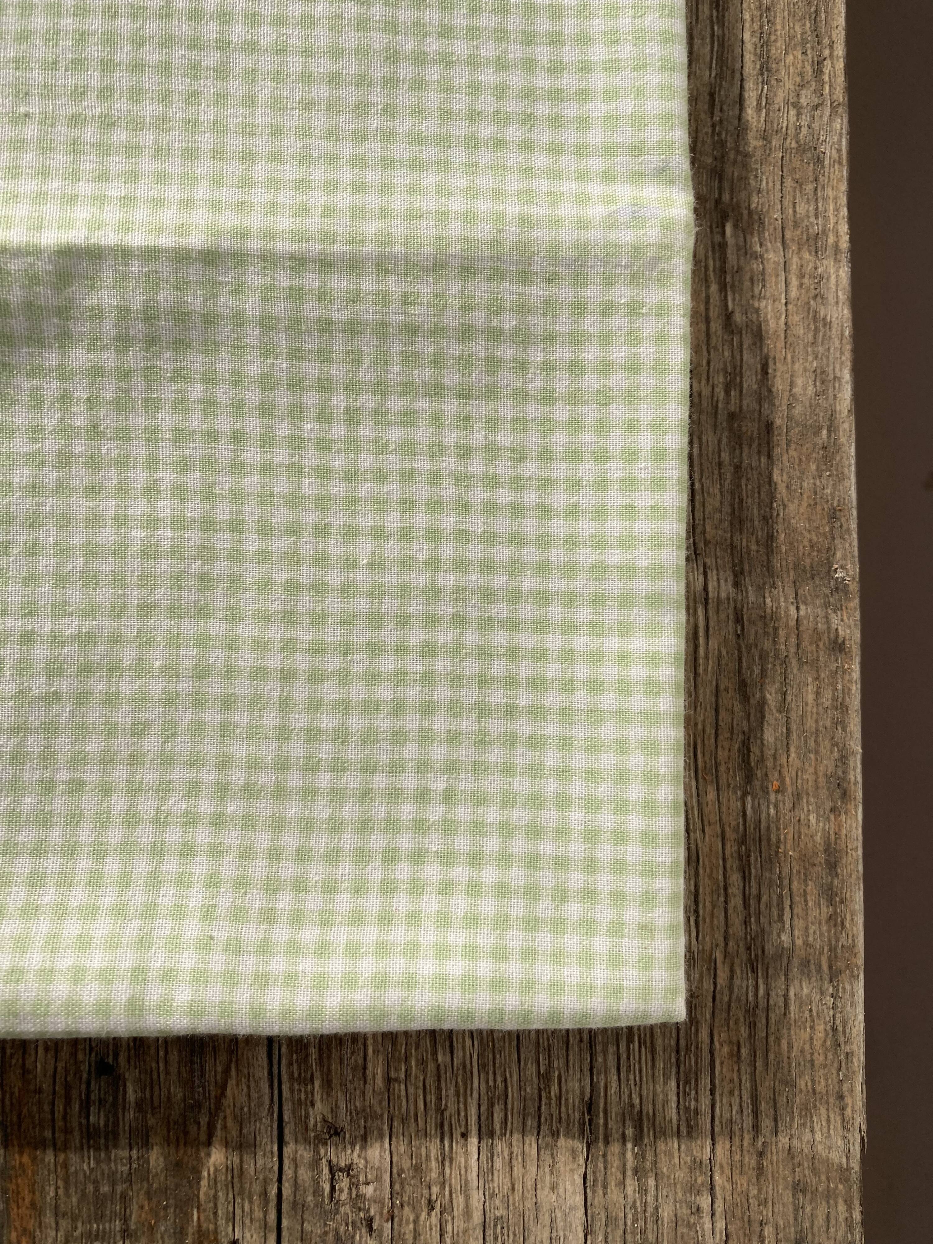 4 green rectangular napkins \u00e0 vintage tiles