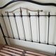 Old metal and brass bed frame + slatted base