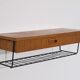 Scandinavian teak hanging bedside 1960