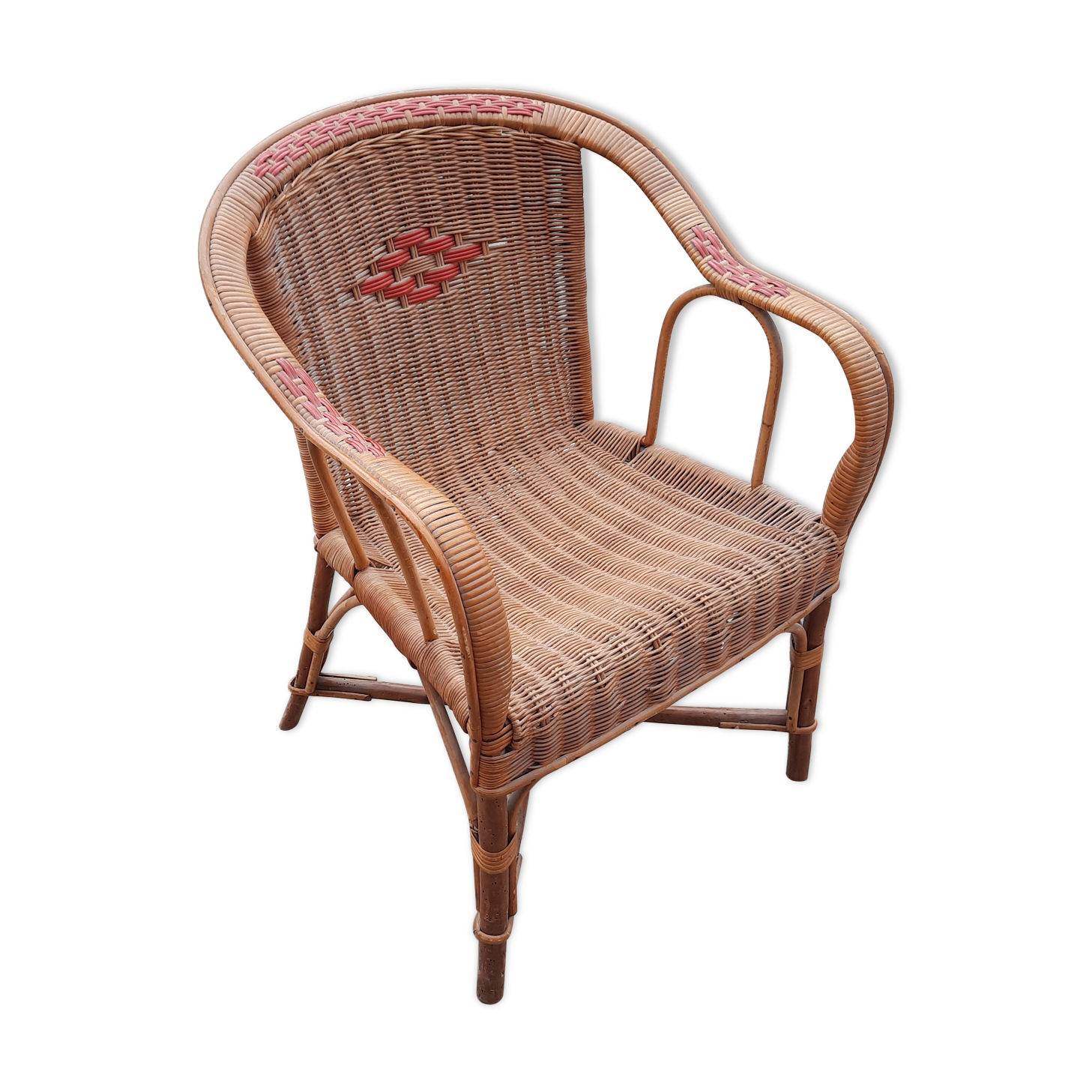 Vintage rattan armchair