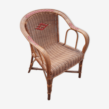 Vintage rattan armchair