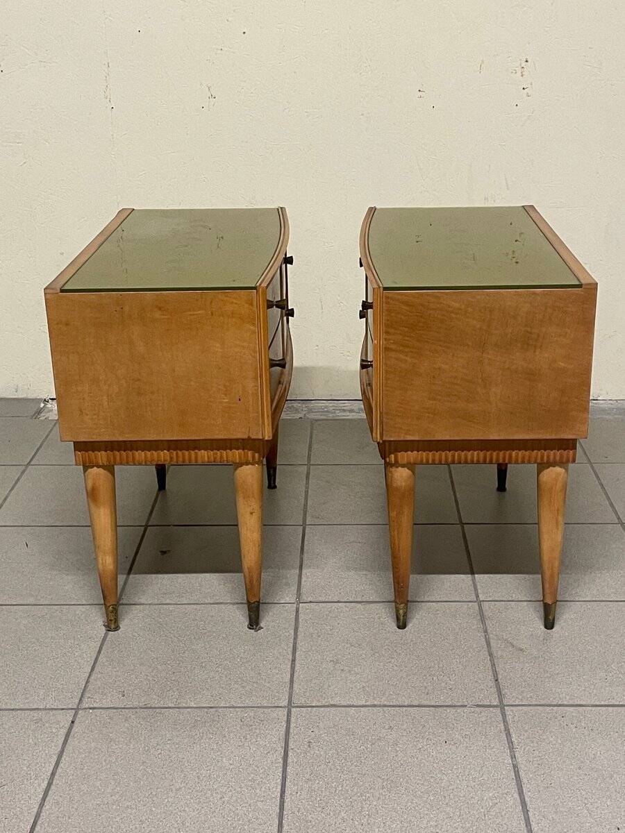 Italian Mid-Century modern bedside tables, 1950s, set of 2