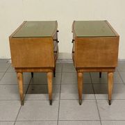 Commodini Mid-Century moderni in stile italiano, anni '50, set di 2