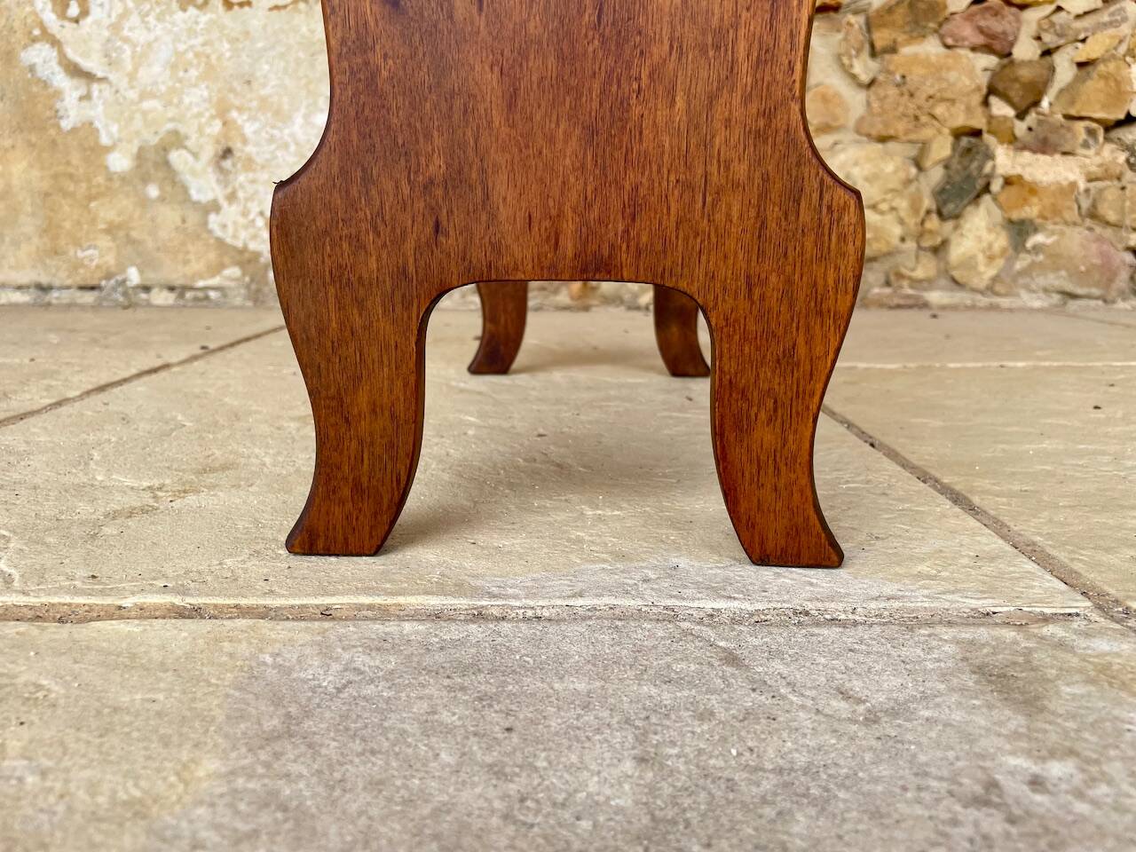 Vintage side table with magazine rack, 1960s