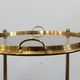Hollywood Regency bar cart in bronze and smoked glass, 1950s