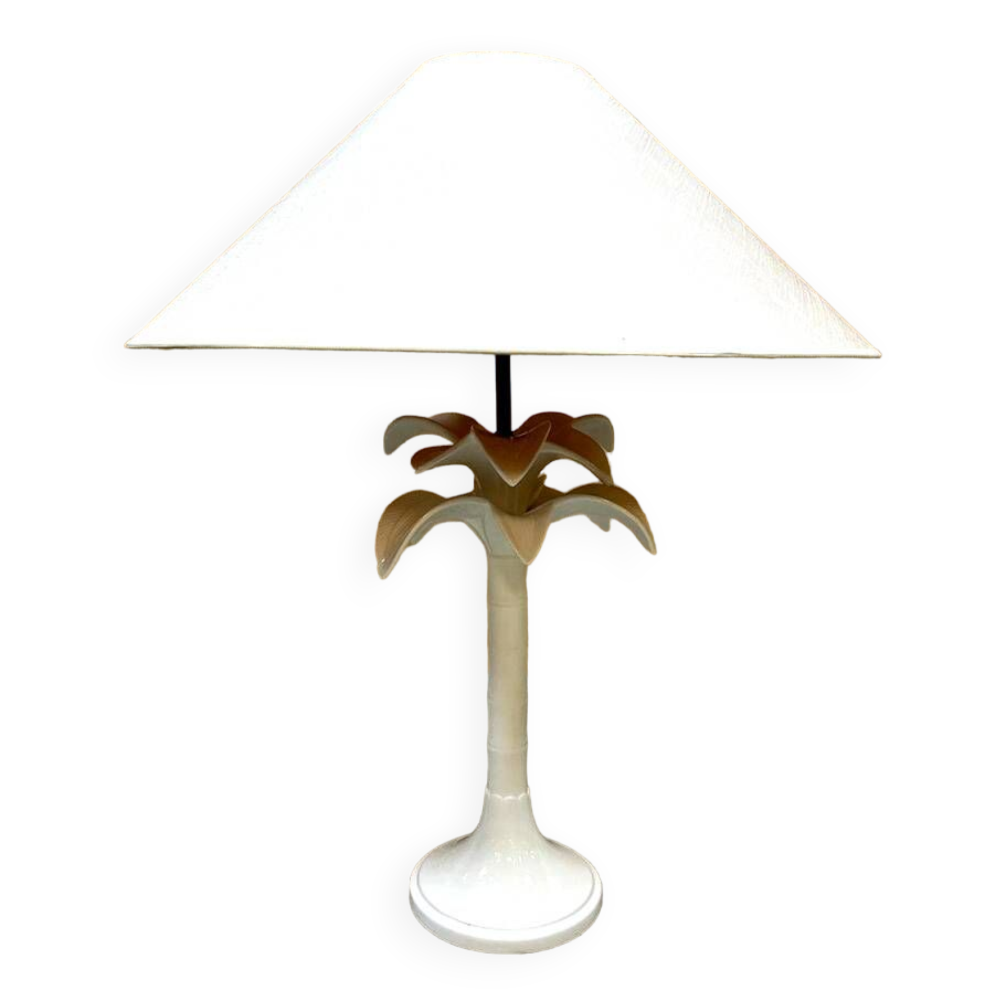 Vintage Italian design ceramic palmtree table lamp 60s