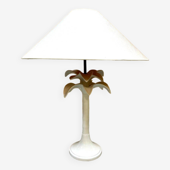 Vintage Italian design ceramic palmtree table lamp 60s