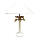 Vintage Italian design ceramic palmtree table lamp 60s