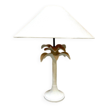 Vintage Italian design ceramic palmtree table lamp 60s