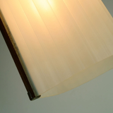 Danish modern pendant lamp teak opaline glass textured glass 1950s 60s mid century light