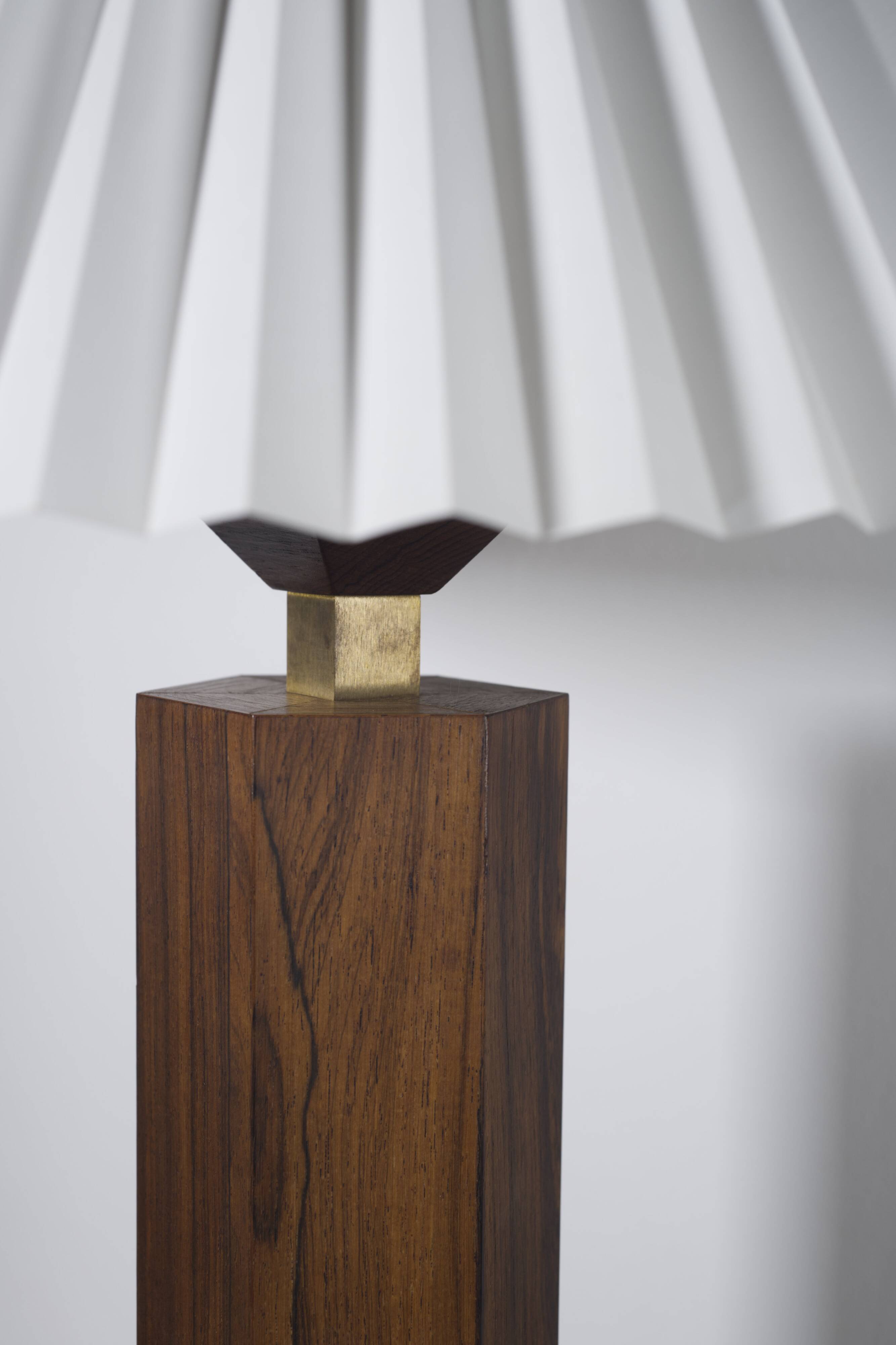 Vintage Danish rosewood table lamp